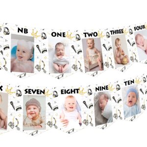 kreat4joy The Notorious One Birthday Decorations Photo Banner, 1st Birthday Baby Photo Banner for Newborn to 12 Months, the Big One Hip Hop 1st Birthday Banner for Baby Shower First Birthday Party