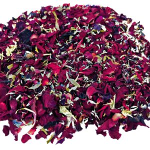 TooGet Wedding Confetti Dried Flower Petals, 100% Natural Confetti Dried Petals Biodegradable Petal Confetti for Wedding and Party Decoration - 115g (Red Roses Petals)