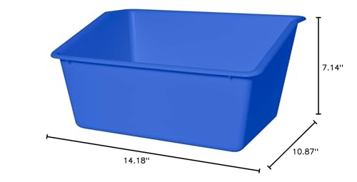 Creatology Blue Plastic Book Storage Bin Organize Books for Classroom, Playroom, Bedroom, and Library - Bulk 12 Pack