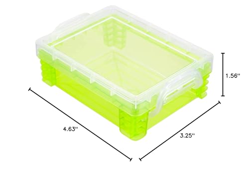 Green Stacking Crayon Box by Simply Tidy - Plastic Storage Containers for School Supplies, Sewing and Crafts - Bulk 36 Pack