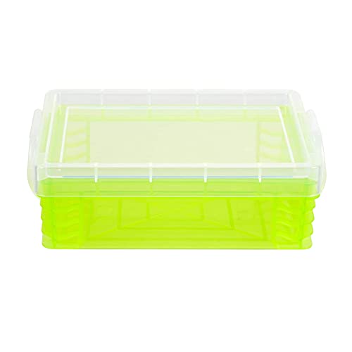 Green Stacking Crayon Box by Simply Tidy - Plastic Storage Containers for School Supplies, Sewing and Crafts - Bulk 36 Pack