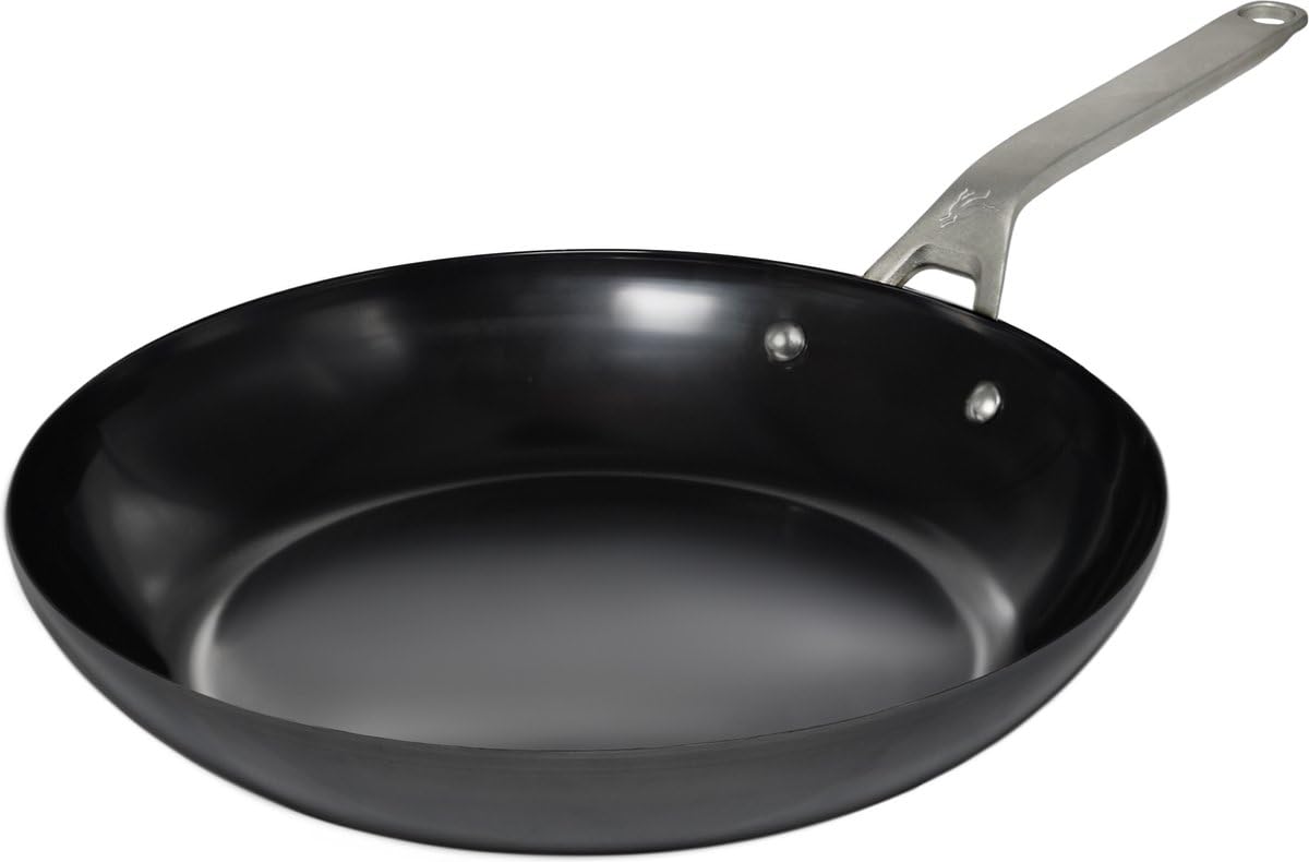 SAVEUR SELECTS NITRI-BLACK Carbon Steel 12-Inch Frying Pan, Induction-ready, Voyage Series