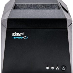 Star Micronics TSP143IVUE USB/Ethernet (LAN) Thermal Receipt Printer with Android Open Accessory (AOA), CloudPRNT, Cutter, and Internal Power Supply - Gray