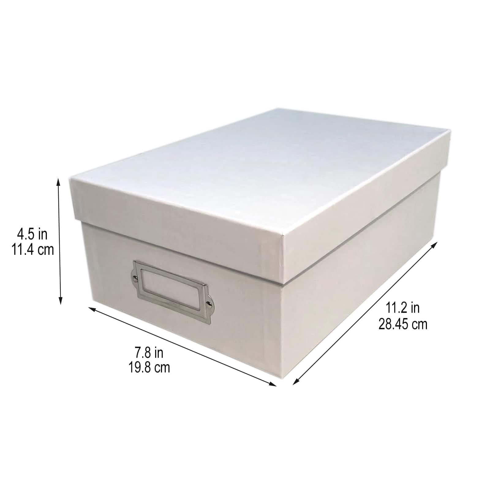 Simply Tidy White Memory Box Store and Organize Photos, Keepsakes, DVD and CDs, Acid Free - Bulk 12 Pack