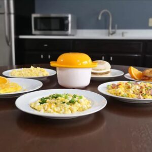 Microwave Egg Cooker Poacher Scramble Omelet Eggwich Maker with Silicone Handles Yolk Separator and Shell Cracker