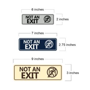 Standard NOT an EXIT (Stick Man) Sign (Brushed Silver) - Small