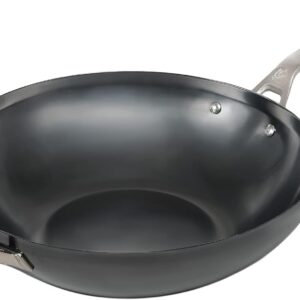 SAVEUR SELECTS NITRI-BLACK Carbon Steel 14-Inch Wok, Induction-ready, Voyage Series