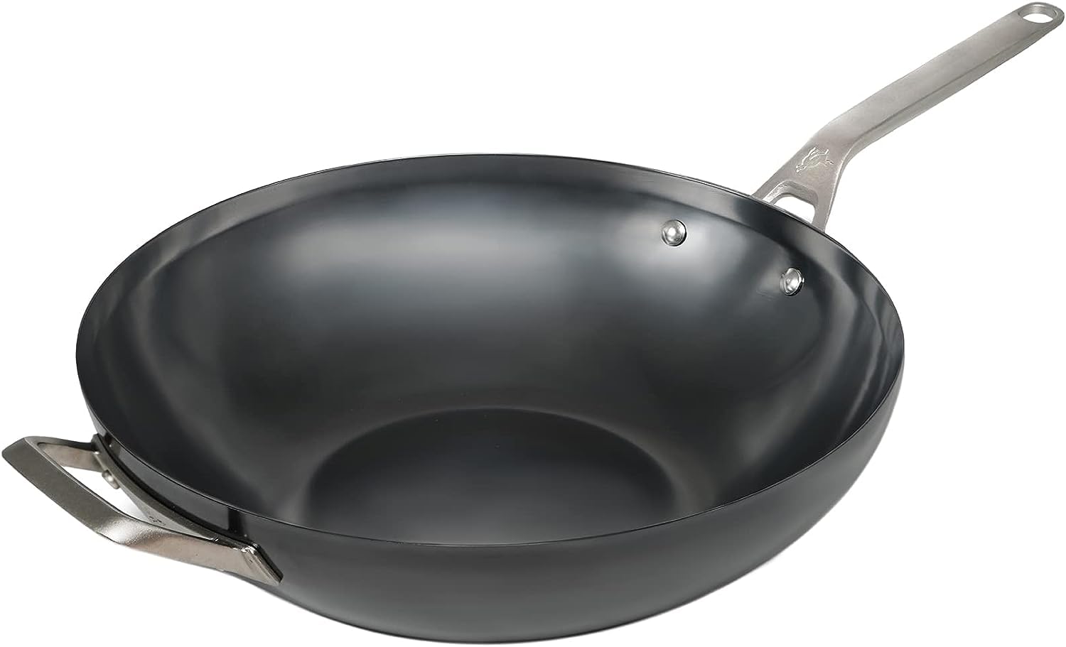 SAVEUR SELECTS NITRI-BLACK Carbon Steel 14-Inch Wok, Induction-ready, Voyage Series