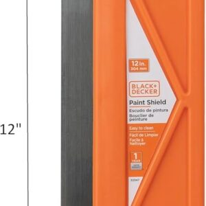 Black+Decker 12-Inch Paint Shield, Trim Guide for Painting Straight Lines