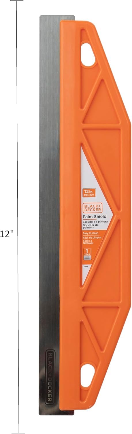 Black+Decker 12-Inch Paint Shield, Trim Guide for Painting Straight Lines