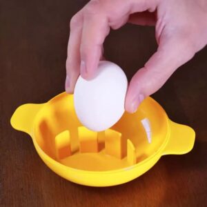 Microwave Egg Cooker Poacher Scramble Omelet Eggwich Maker with Silicone Handles Yolk Separator and Shell Cracker