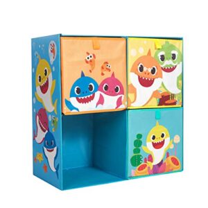 idea nuova baby shark collapsible soft storage cubby with 3 collapsible cubes