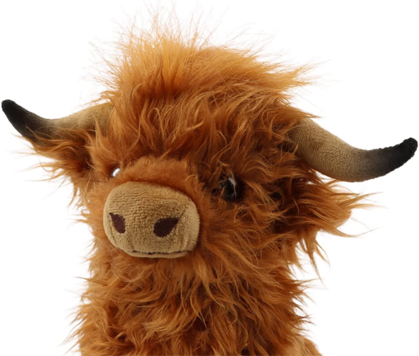 ROSIHA Highland Cow Plush,Cuddly Realistic Cow Stuffed Animal Farm Toy Pillow