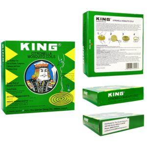 KING Mosquito Coils - Hawaii Most Trusted Citronella Coils - Each Coil Burns for 6 to 8 Hours (60 Coils)