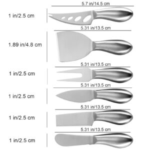 VANRA 4-Piece Cheese Knife Set Mini Stainless Steel Cheese Spreader knives with Butter Fork for Charcuterie Boards and Cheese Platters