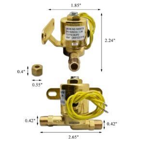 4040 Humidifier Solenoid Valve 10006735 for Aprilaire 400, 500, 600 and 700 series Whole House Humidifier 24V, 3/64″ ORIFICE 07/16-1 Year Warranty