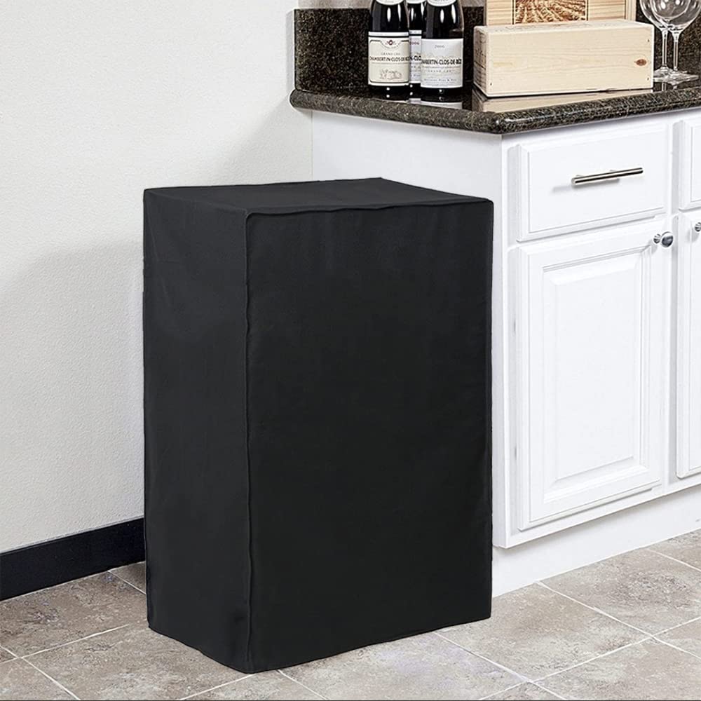 BOSKING Compact Refrigerator Cover Outdoor or Indoor Fridge Freezer Cover Waterproof Dustproof Chest Deep Freezer Cover Mini Single Fridge Cover - Black