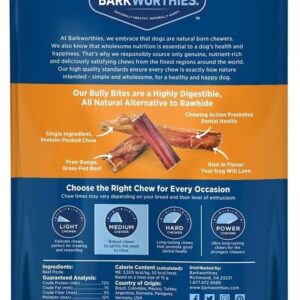 Barkworthies Bully Stick Bites - 2 Pack Protein Rich All Natural Dog Treats for Small to Large Dog Breeds - Grain Free, Rawhide Free, Long Lasting Dog Chews & Dog Training Dental Chews with E-Book