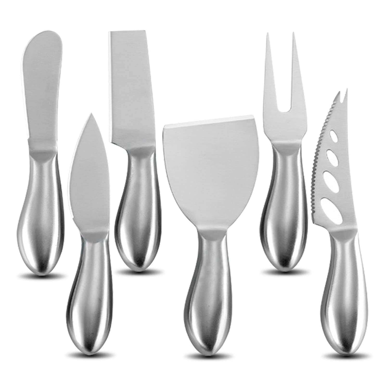 VANRA 4-Piece Cheese Knife Set Mini Stainless Steel Cheese Spreader knives with Butter Fork for Charcuterie Boards and Cheese Platters