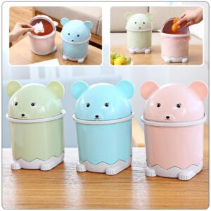 Toyvian 3Pcs Mini Desk Trash Can with Lid Waste Paper Basket Trash Bin Tiny Trash Can Waste Basket Tiny Trash Can Cute Trash Can Mini Baskets Desk Trash Can Desktop Trash Can Recycle Bin with Lid