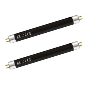 tbe lighting 4w / 6 inch uv black light tubes - f4t5/blb 395nm ultraviolet uva black light to provide party effect lighting, detecting holograms on monetary notes/passports - g5 2-pin base(2-pack)