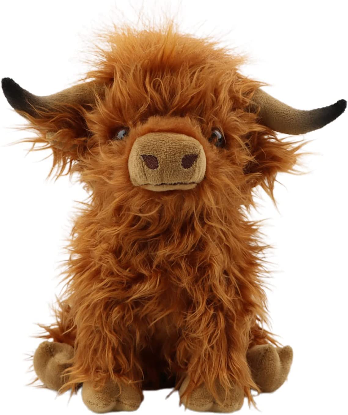 ROSIHA Highland Cow Plush,Cuddly Realistic Cow Stuffed Animal Farm Toy Pillow