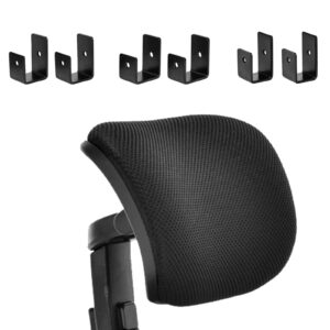 cadufuelly office chair headrest, adjustable mesh head pillow, black universal ergonomic swivel chair head rest attachment for office chair computer chair desk chair