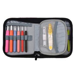 SagaSave Crochet Hook Pouch Cute Storage Bag Knitting Kit Case Organizer Bag for Sewing Crochet Needles Tool Waterproof