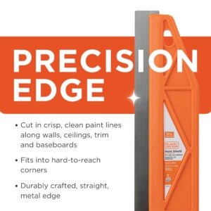 Black+Decker 12-Inch Paint Shield, Trim Guide for Painting Straight Lines