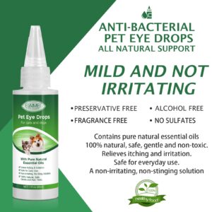 60ML Pet Eye Drops for Dog & Cat Relieve Eyes Itching & Irritation, Pink Eye & Allergies Symptoms Safe & Gentle Formula for All Animals