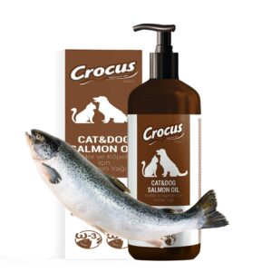 Norwegian Salmon Oil for Dogs & Cats Relieves Scratching & Joint Pain, Improves Skin, Coat, Immune & Heart Health. All Natural Omega 3 & Omega 6 Liquid Food Supplement for Pets. EPA + DHA Fatty Acids