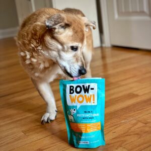 NovaFerrum Bow Wow | 18-in-1 Multifunctional with Iron Supplement for Dogs | Blood Support for Anemia | Glucosamine | Probiotics | Antioxidants | Chicken Flavor | 90 Chews