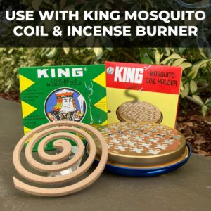 KING Mosquito Coils - Hawaii Most Trusted Citronella Coils - Each Coil Burns for 6 to 8 Hours (60 Coils)