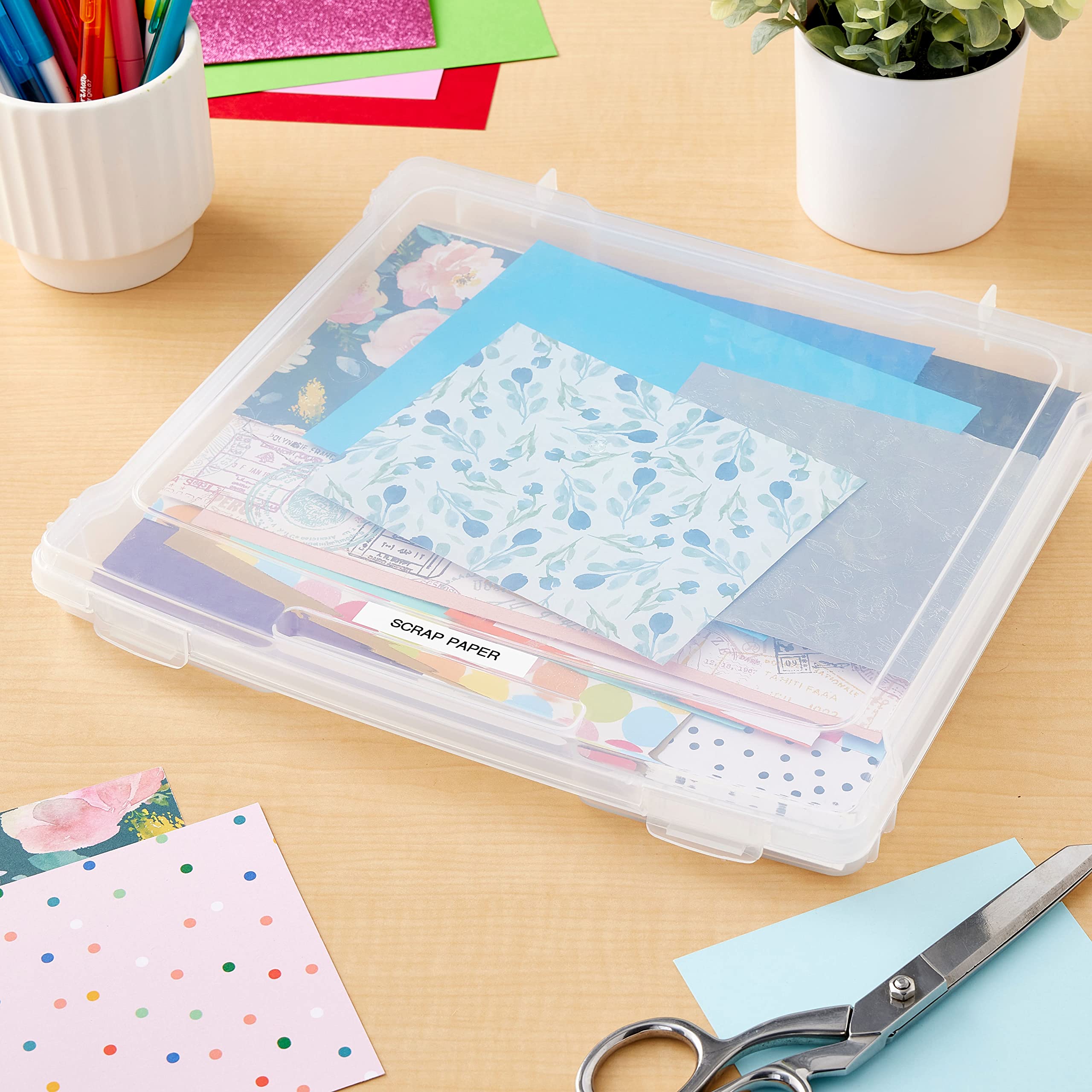 Simply Tidy 8.5" x 11" Storage Case Portable Case for Documents, Papers, Sewing, Crafts - Bulk 10 Pack