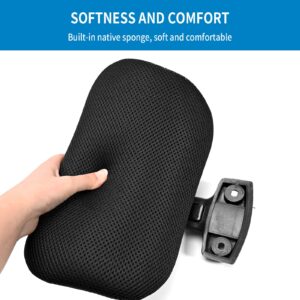 CADUFUELLY Office Chair Headrest, Adjustable Mesh Head Pillow, Black Universal Ergonomic Swivel Chair Head Rest Attachment for Office Chair Computer Chair Desk Chair