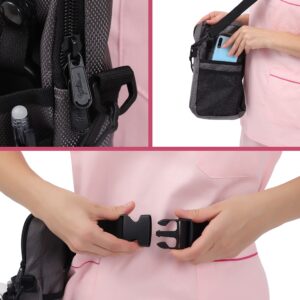 YOURUIMEI Nurse Belt Organizer Pouch,Medical Fanny Pack for Nurses,Nurse Fanny Pack with Stethoscope Holder(YRHS-KB-Grey)