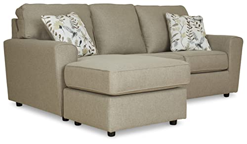 Signature Design by Ashley Renshaw Modern Sectional Sofa Couch with Chaise Lounge, Grayish Brown