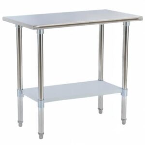 Stainless Steel Work Table w/Undershelf,30" x 18" inch Commercial Kitchen Work & Prep Table for for Restaurant, Home and Hotel.