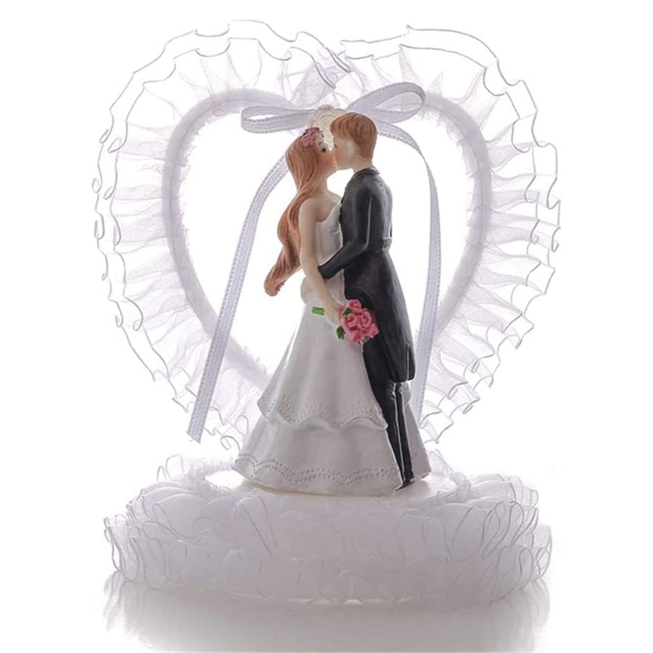 Charlbytion love Wedding Cake Toppers,Romantic Bride Groom Love Cake Topper Figurines Resin Doll Ornaments,Fun Cake Topper for Engagement Wedding Anniversary Decorations Gifts