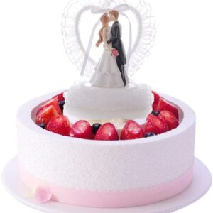 Charlbytion love Wedding Cake Toppers,Romantic Bride Groom Love Cake Topper Figurines Resin Doll Ornaments,Fun Cake Topper for Engagement Wedding Anniversary Decorations Gifts