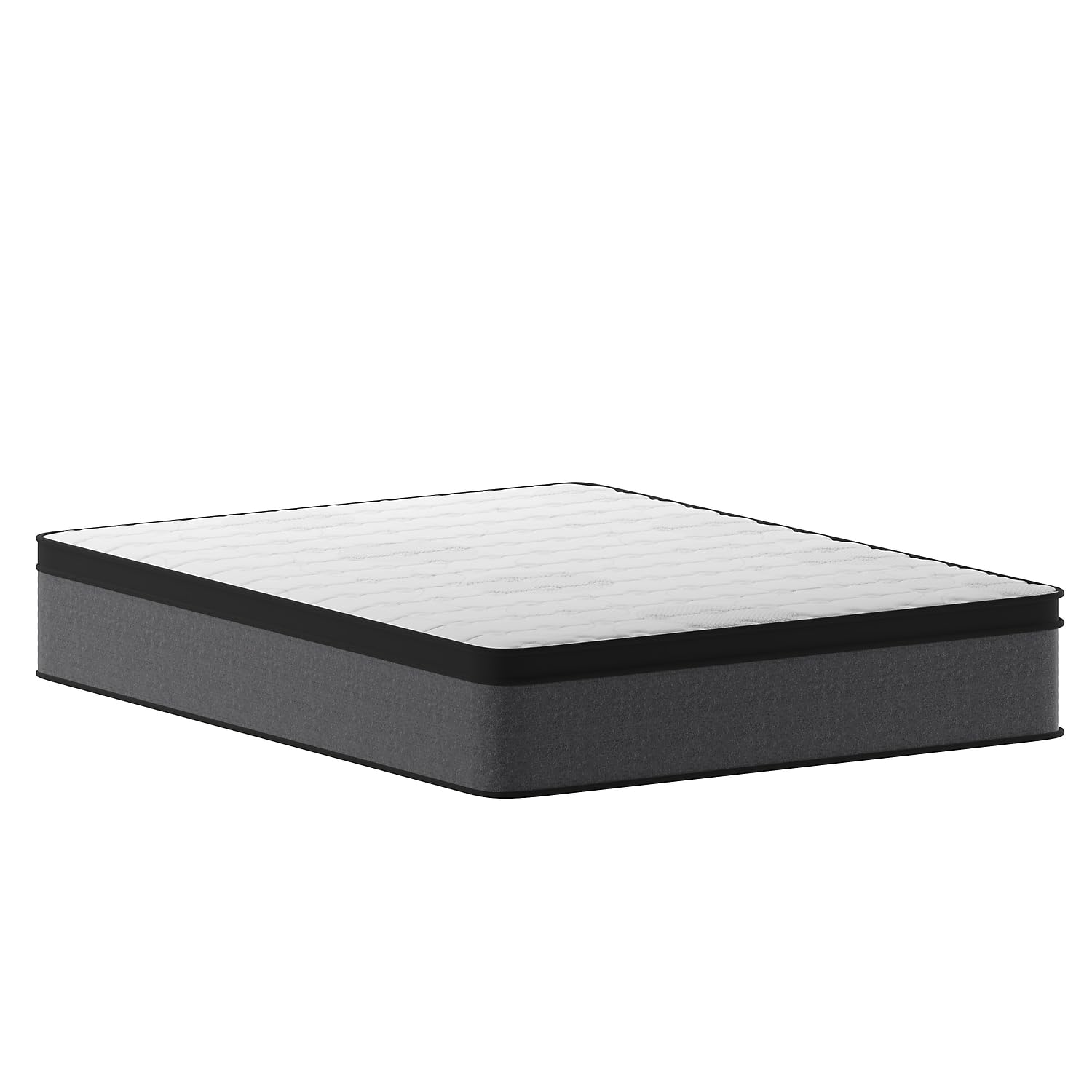 Flash Furniture Capri Comfortable Sleep 13" Euro Pillow Top Hybrid Pocket Spring and Foam Mattress in a Box, Foam and Spring Hybrid Mattress, Queen