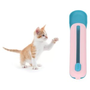 Zerodis Cat Wet Treats Dispense, Cat Food Spoon PP Plastic Cat Wet Treats Dispenser Spoon Practical Cat Snack Spoon for Pet Feeding Watering Supplies (Blue Spoon with Handle)