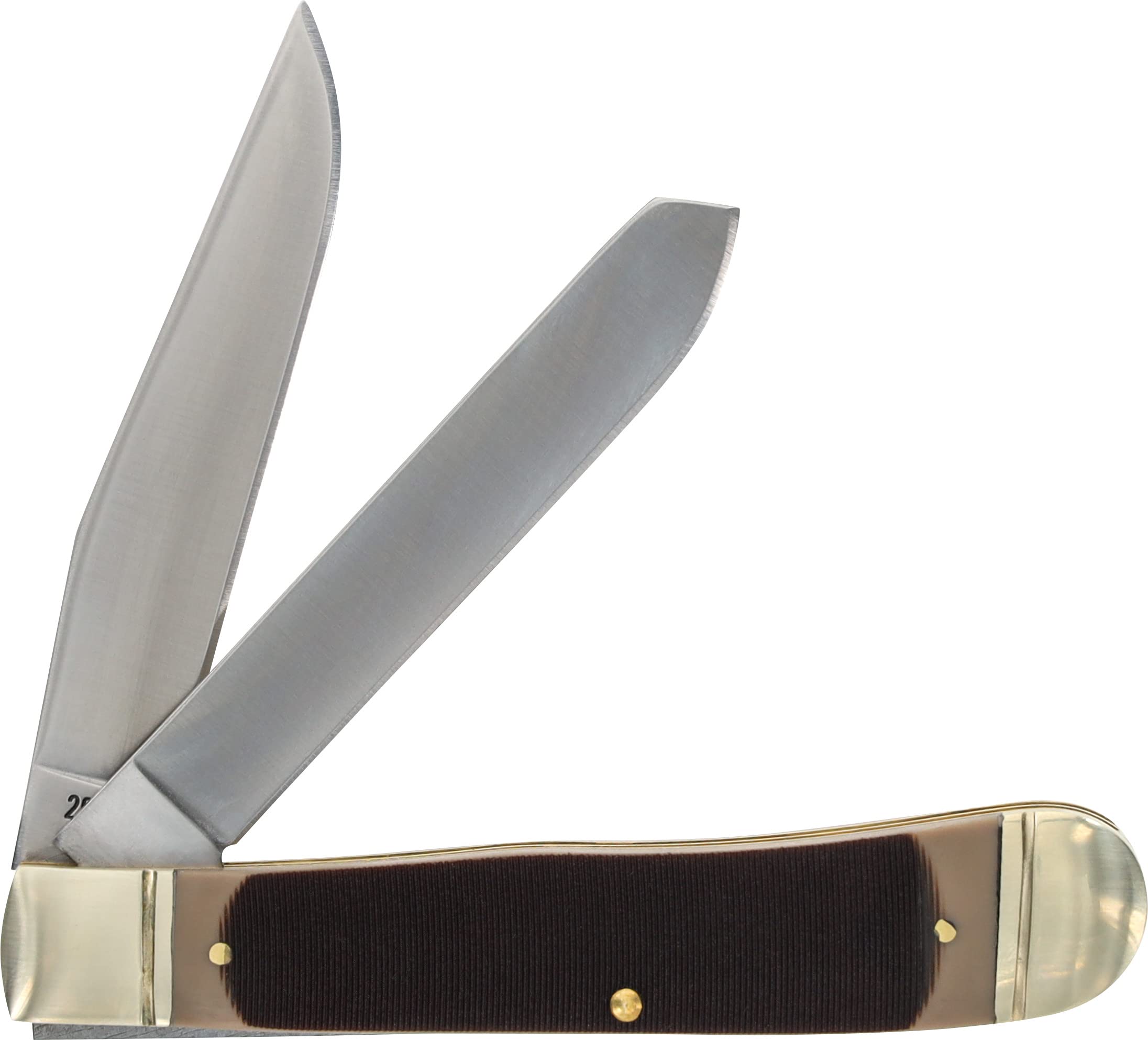 Old Timer 296OT Trapper 7.3in Traditional Folding Pocket Knife with 2 High Carbon Stainless Steel Blades, Ergonomic Sawcut Handle, and Convenient Size for EDC, Hunting, Carving, Camping, and Outdoors