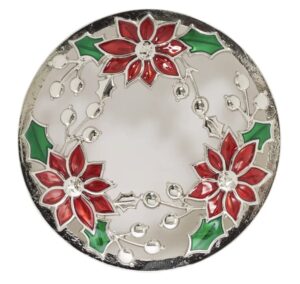 yankee candle poinsettia holiday floral illuma-lid candle topper - for yc large and medium original jar candles