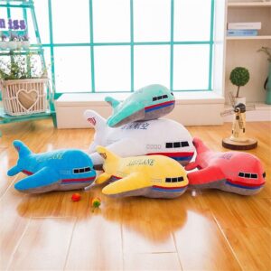 DIEWU Plush Stuffed Airplane Model Toys, Gifts for Boys Kids Birthday Gifts, Aircraft Stuffed Pillow for Christmas Stocking Filling(40cm,Yellow)