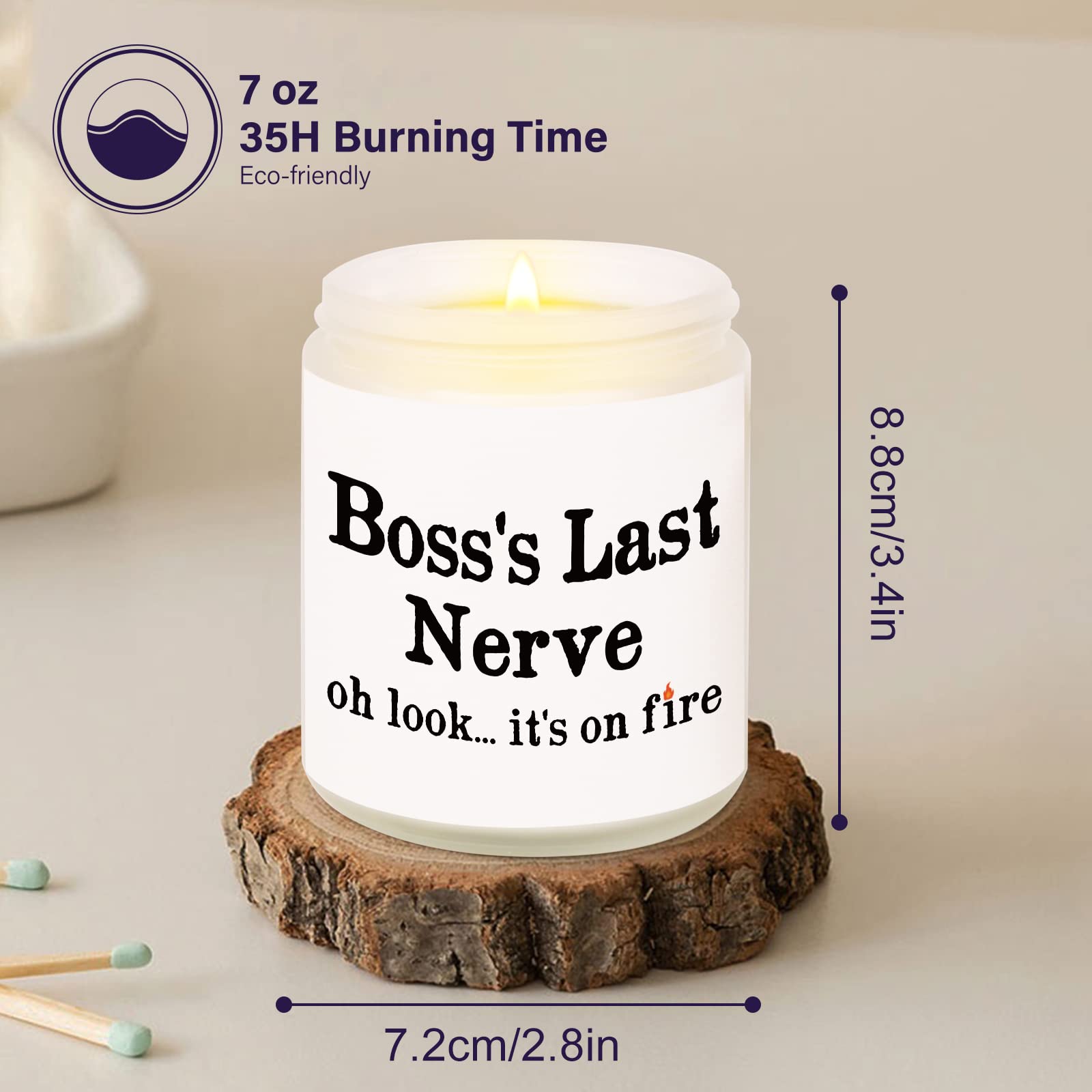 Boss Gifts, Boss Lady Gifts for Women- Handmade Lavender Natural Soy Wax Candle (7oz) – Gifts for Boss, Best Boss Gifts for Women, Men, Funny Gift for Boss Female