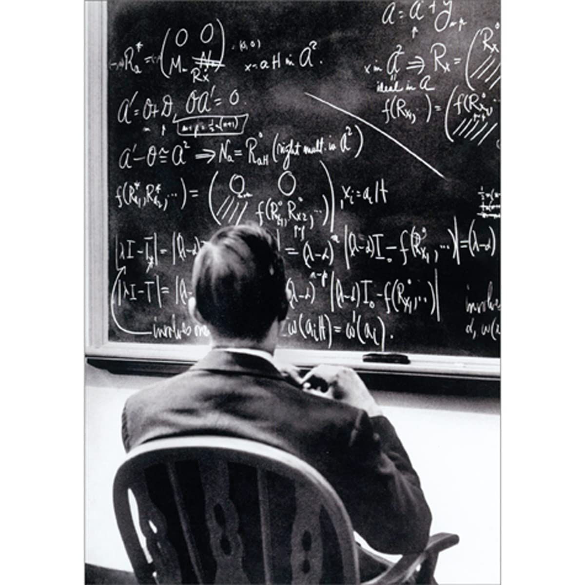 Avanti Press Man Studying Equation on Blackboard America Collection Funny / Humorous Birthday Card