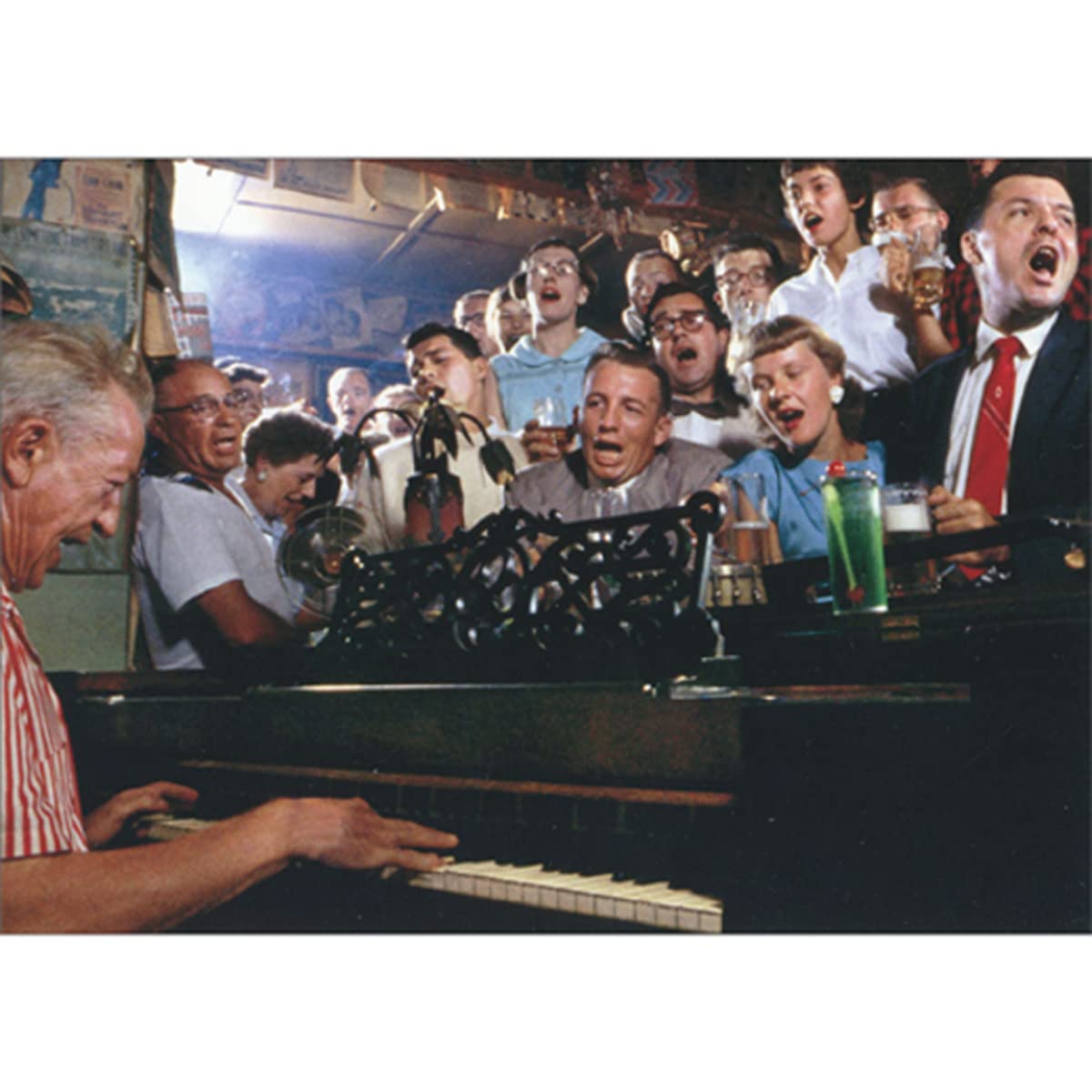 Avanti Press Singing at Casey's Piano Bar America Collection Birthday Card