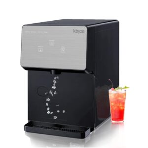 kbice 2.0 countertop nugget ice maker with soft chewable ice, 32lbs in 24hrs, led touch panel, self-cleaning ice maker with automatic dispensing