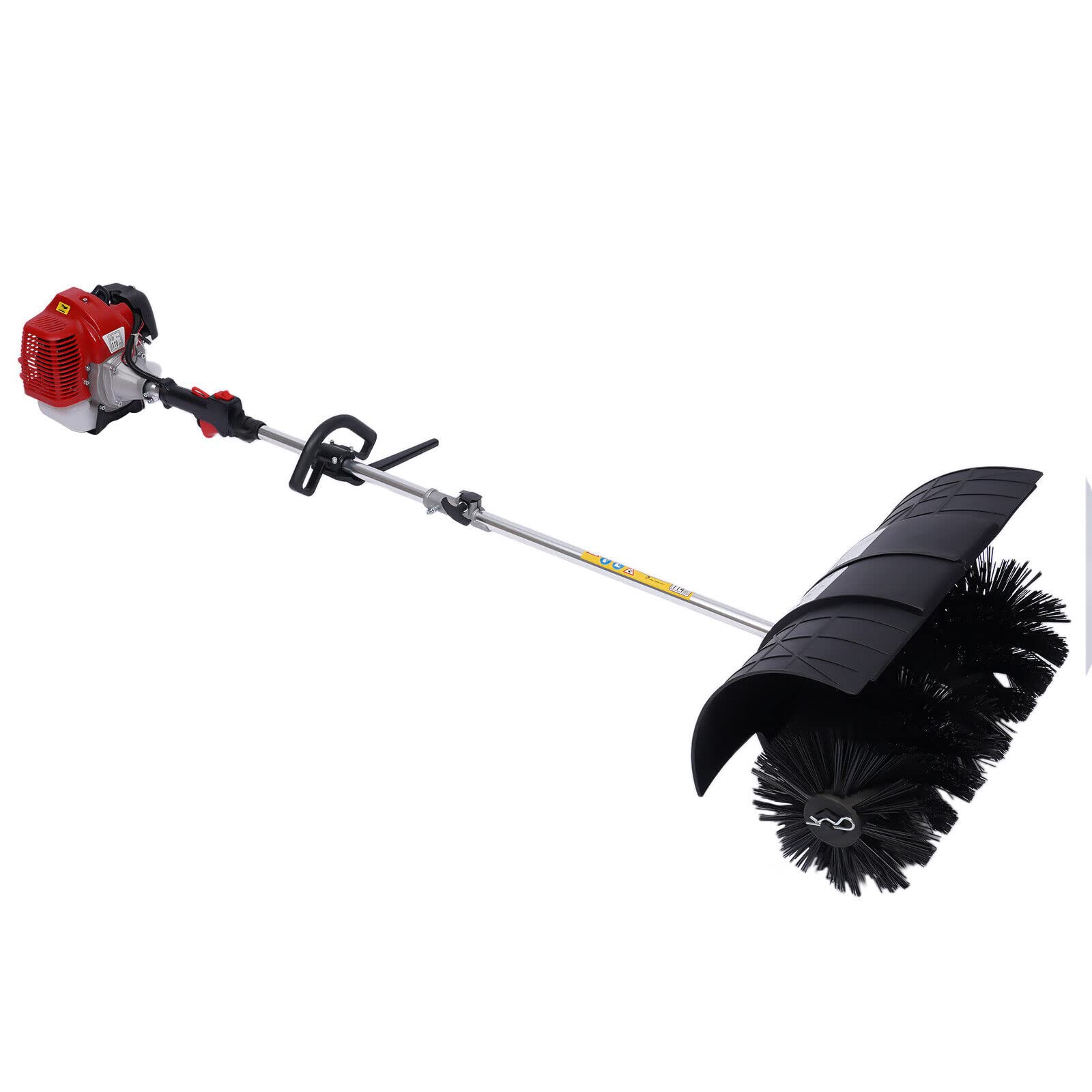 Artificial Grass Power Broom,2.3HP Handheld Gas Powered Sweeper Sweeper Driveway Turf Sweeper 52CC Lawn Sweeper Cleaning Tools